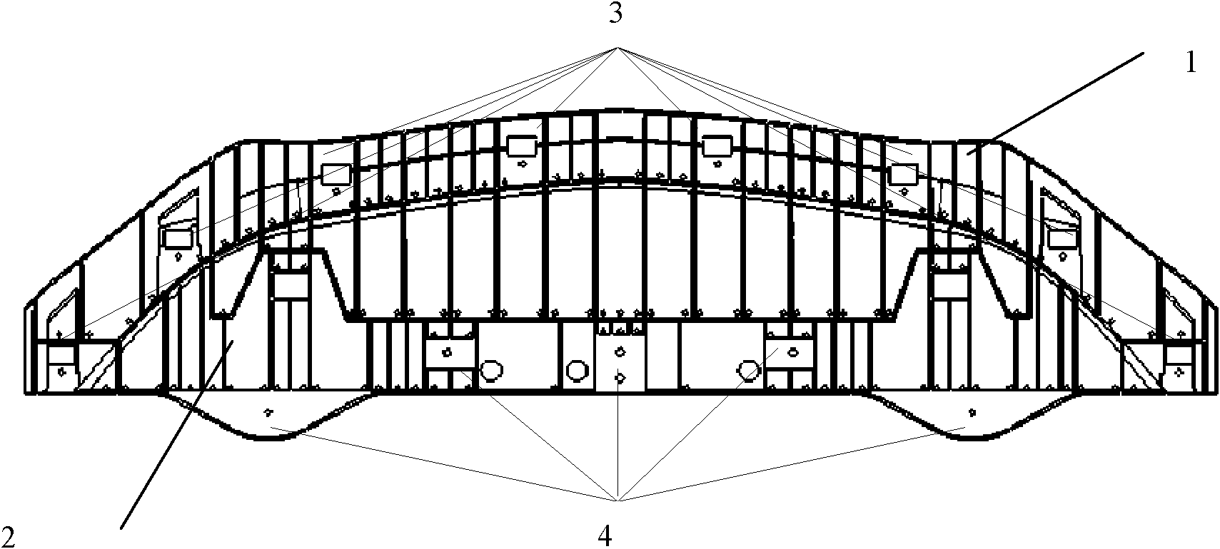 Pedestrian leg buffer beam of automobile bumper