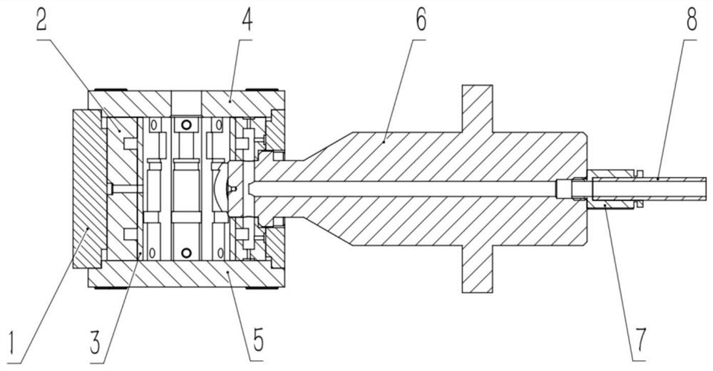 Asymmetric air bearing for built-in pitching mechanism