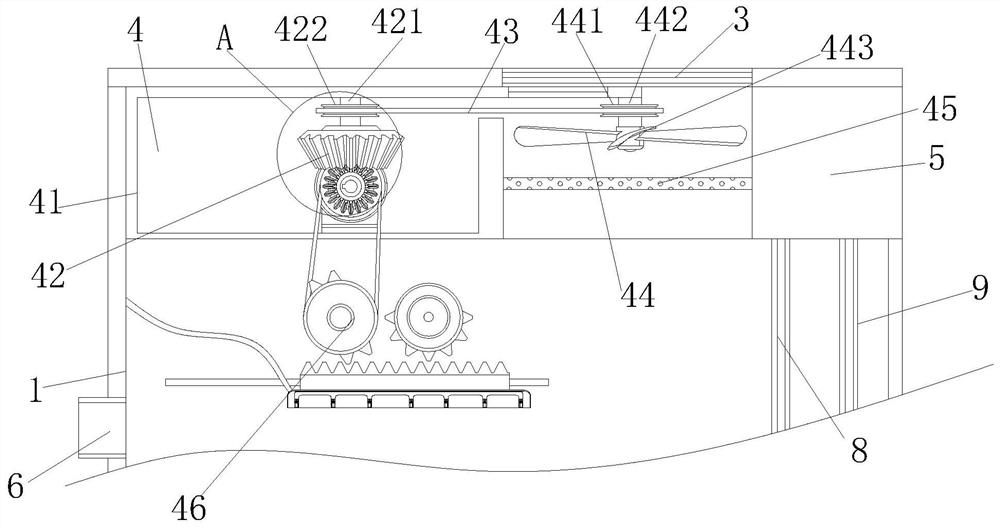 Spraying dust-falling structure for mobile dust remover