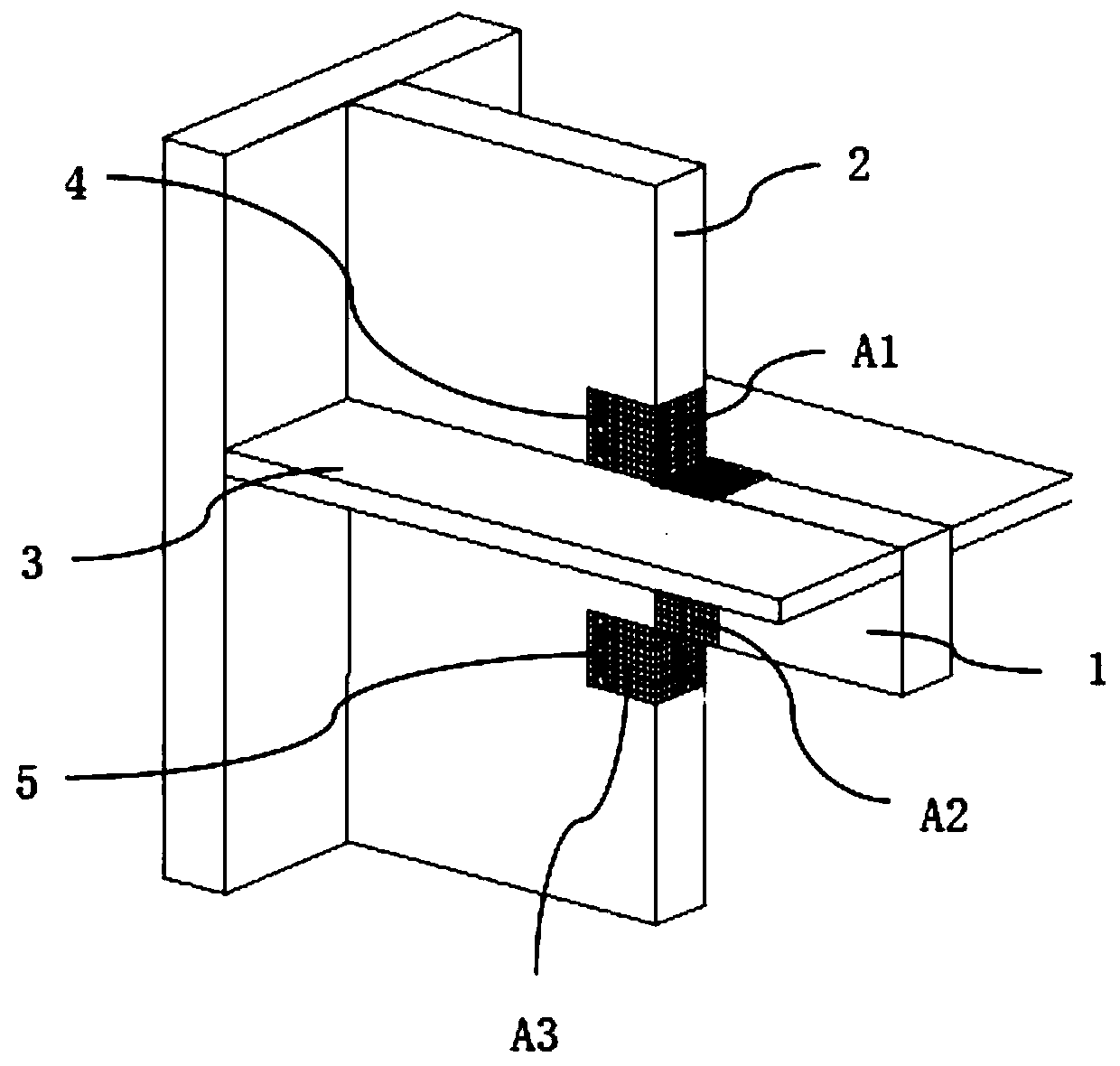 Method for anti-bending reinforcement of beam end with floor