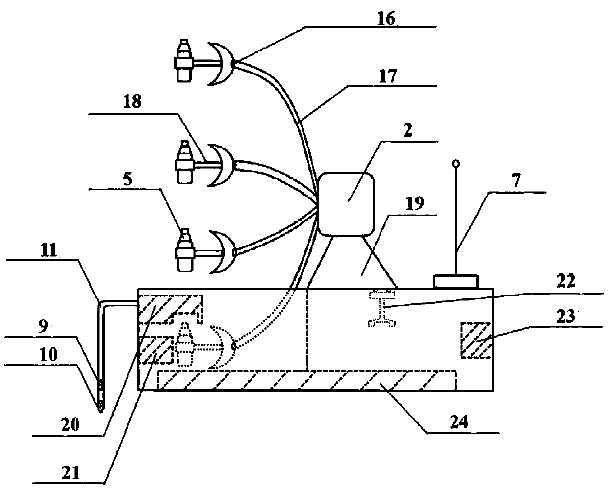 Device and method for automatic sampling and monitoring of rainstorm runoff