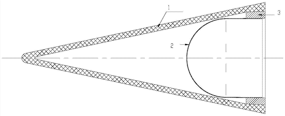 A high-speed aircraft functional partition combined wave-transmitting cover