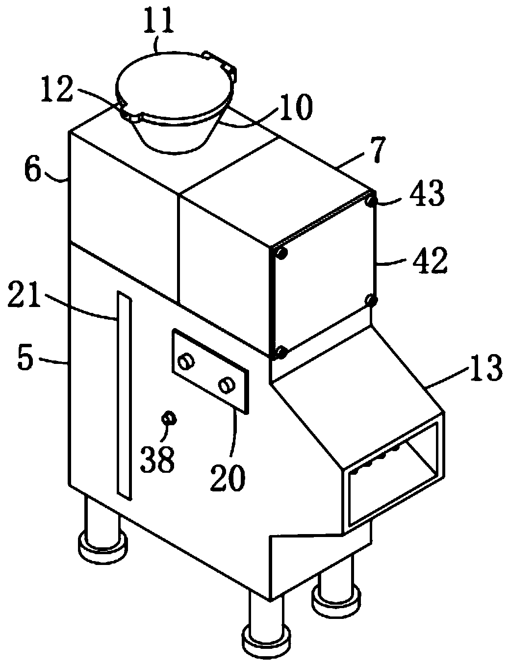 A gynecological waste disposal device