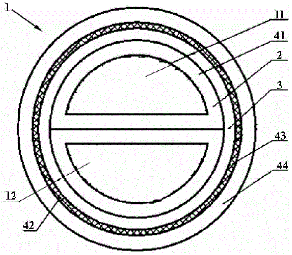 Cabling device for communication shielded flexible cable