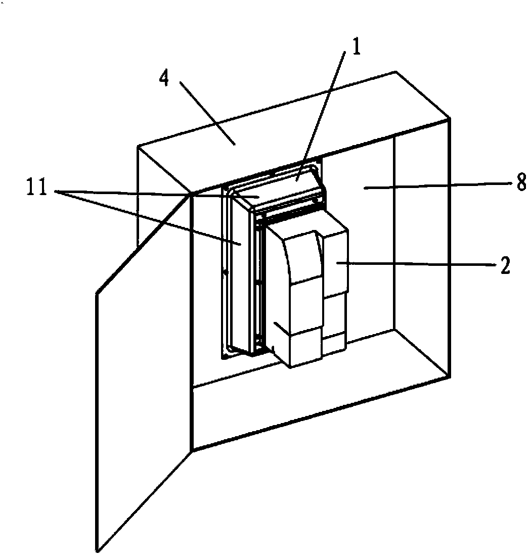 Installation device for equipment having cooling demand