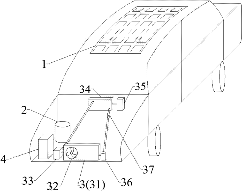 Solar car refrigerating device and method