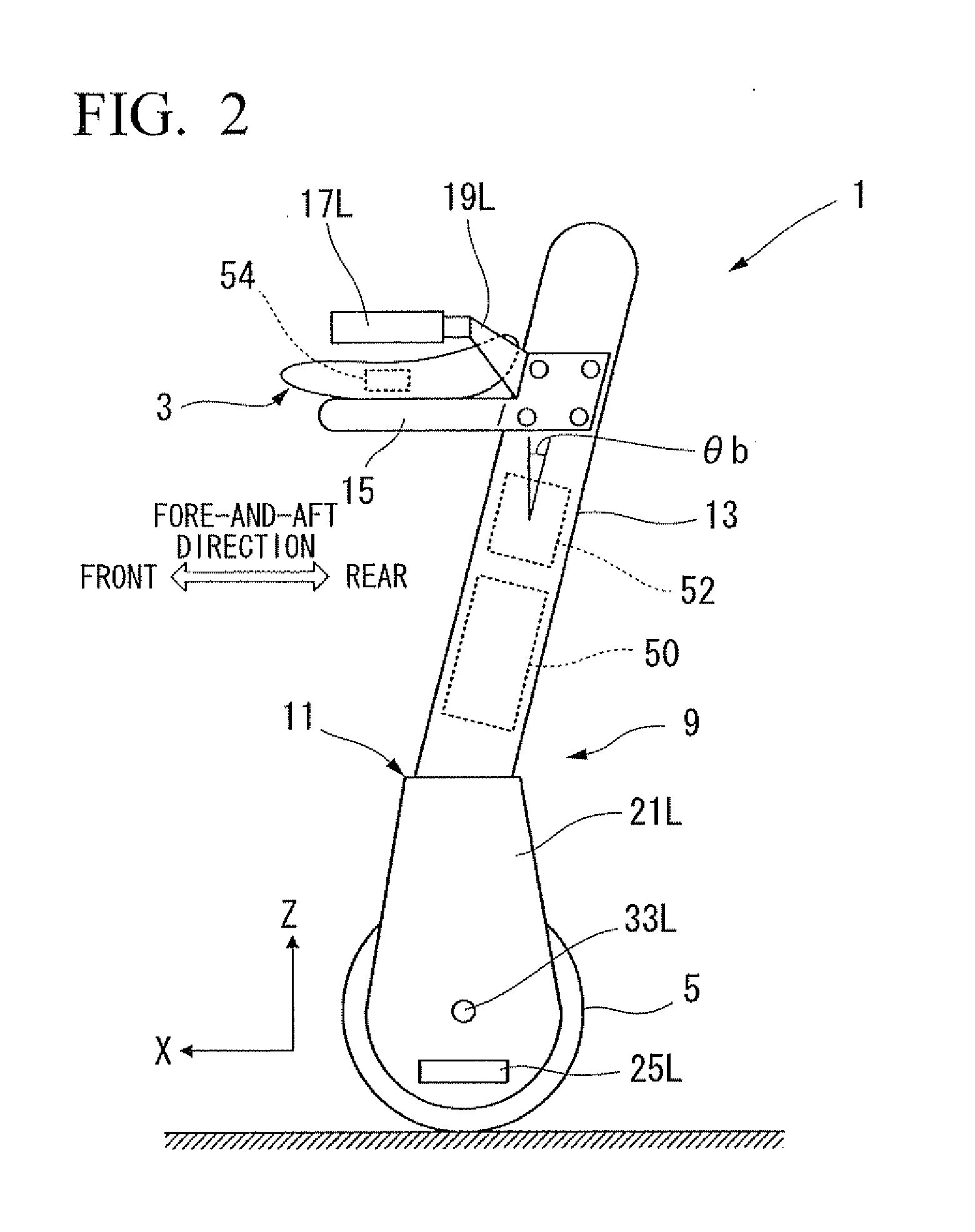 Control device of inverted pendulum type vehicle