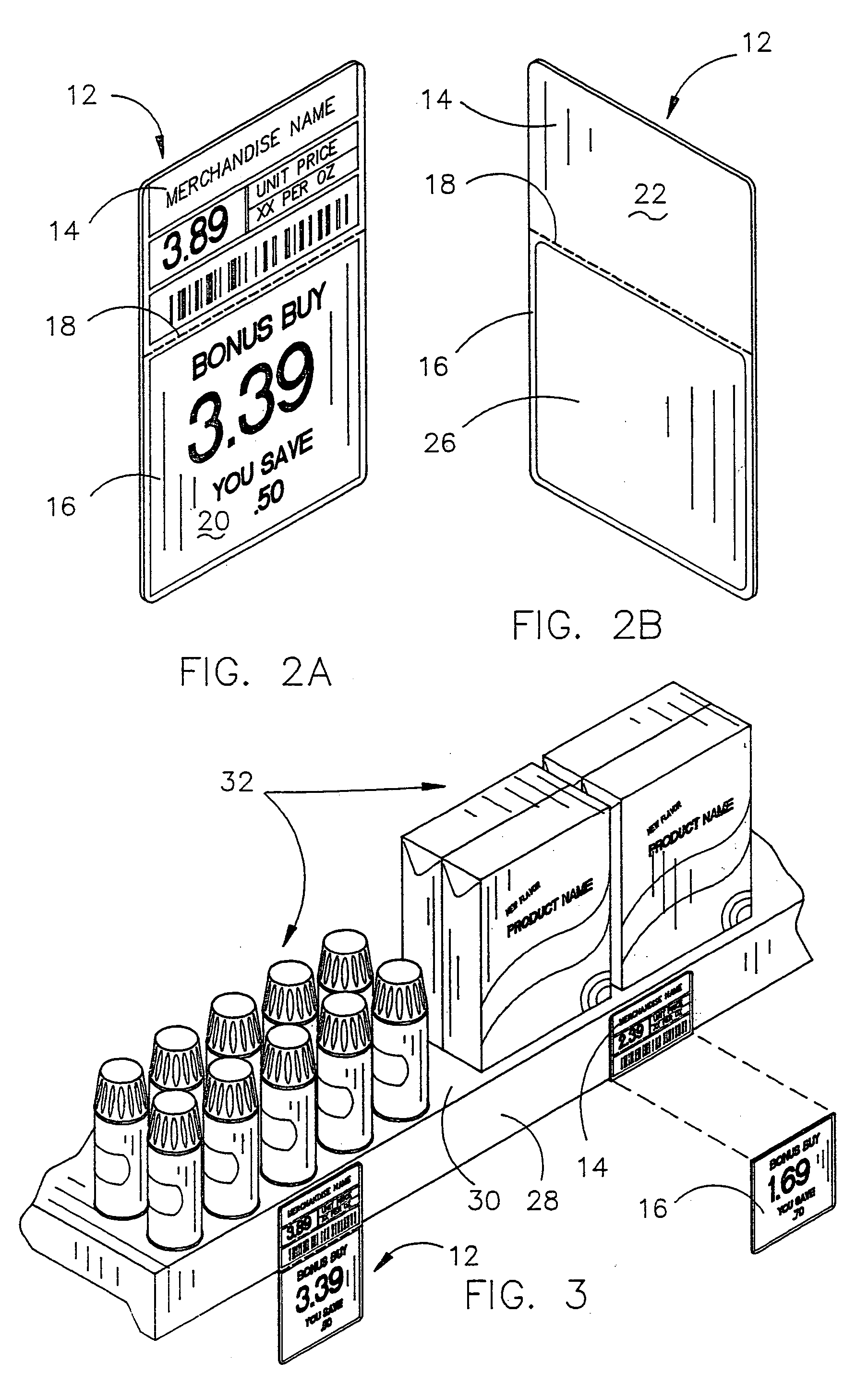 Adhesive shelf talker