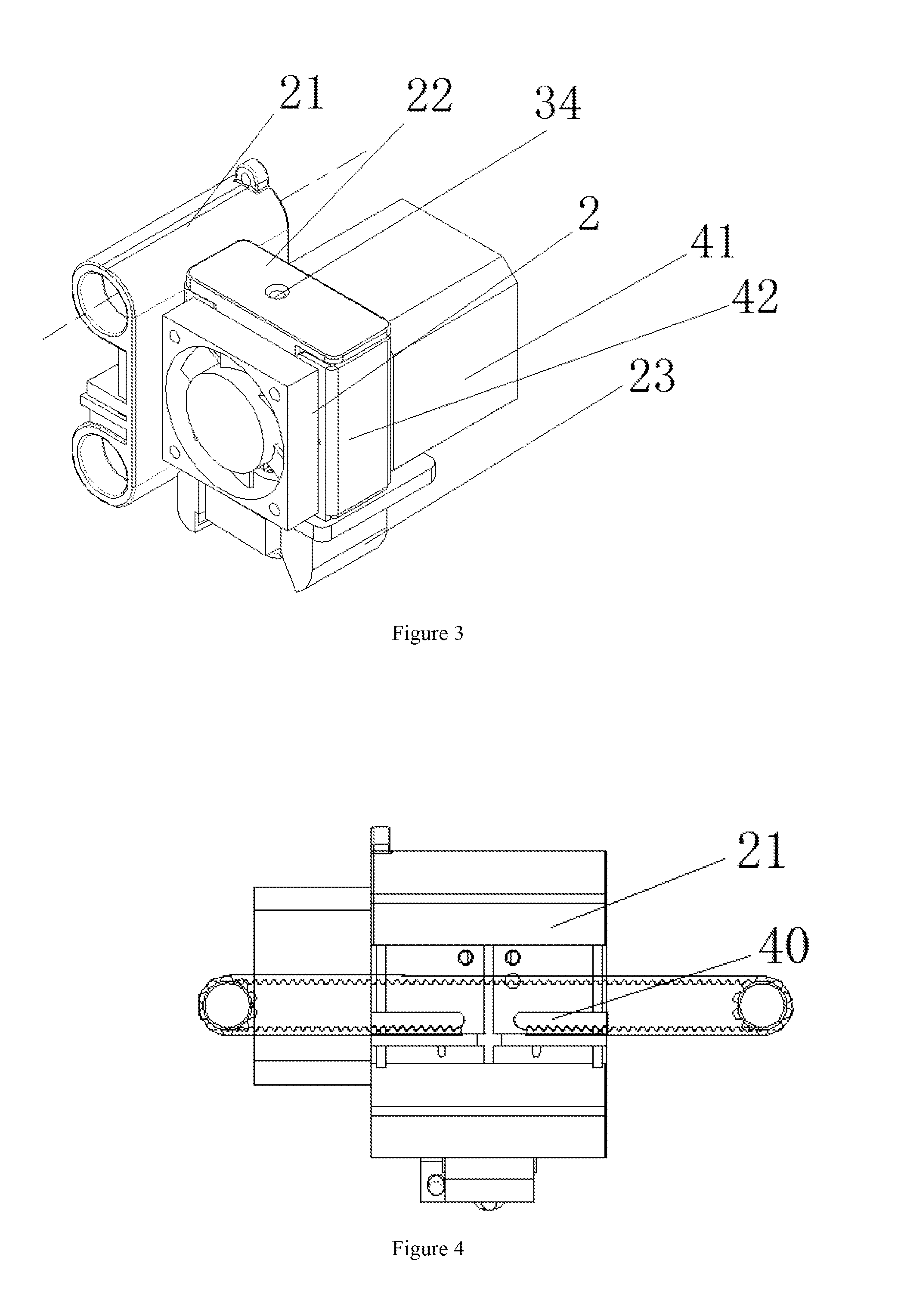 Cooling device of print head in 3D printer