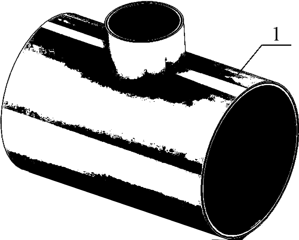 Continuous fiber reinforced thermoplastic pipe high-pressure resistant joint pipe fitting group and manufacturing method thereof