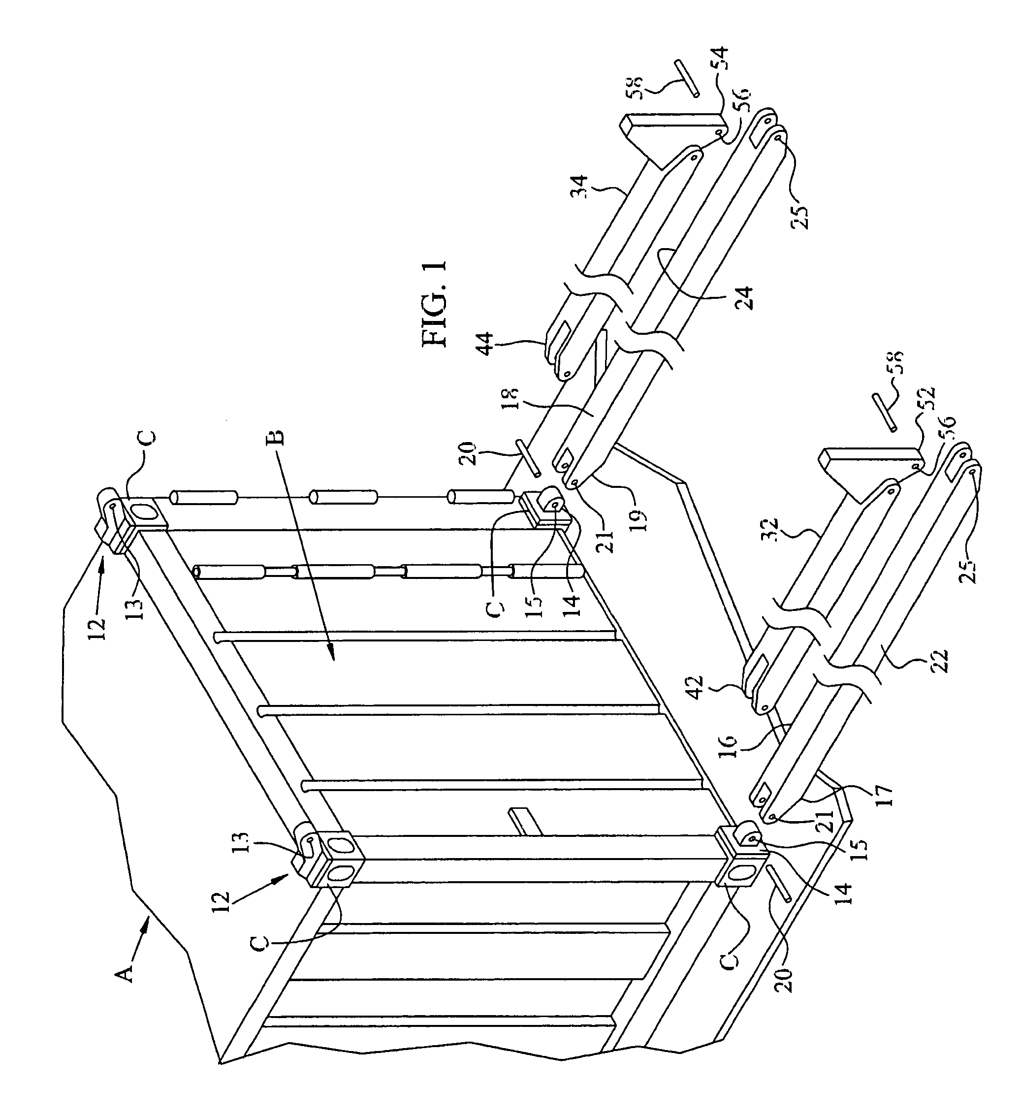 Removable externally mounted bridge crane for shipping containers