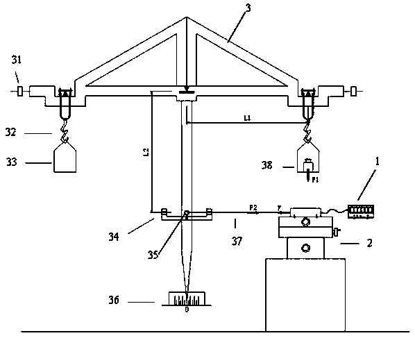 Horizontal pulling force metering device of micro force value dynamometer