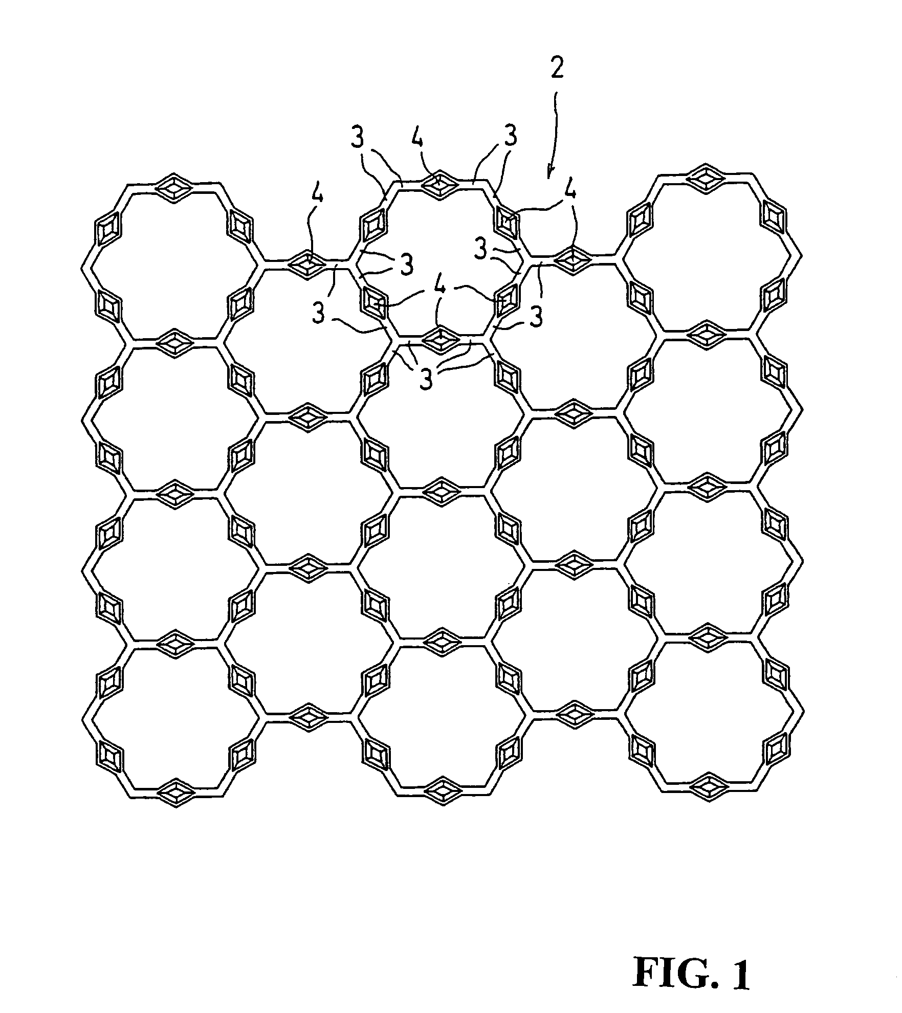 Openinged polygonal rib structure and polygonal rib structure