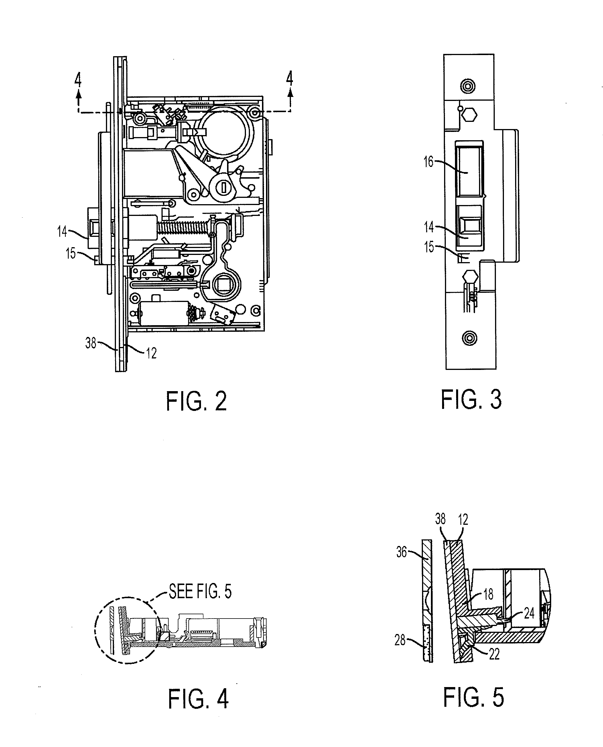 Door lock with integrated door position sensor