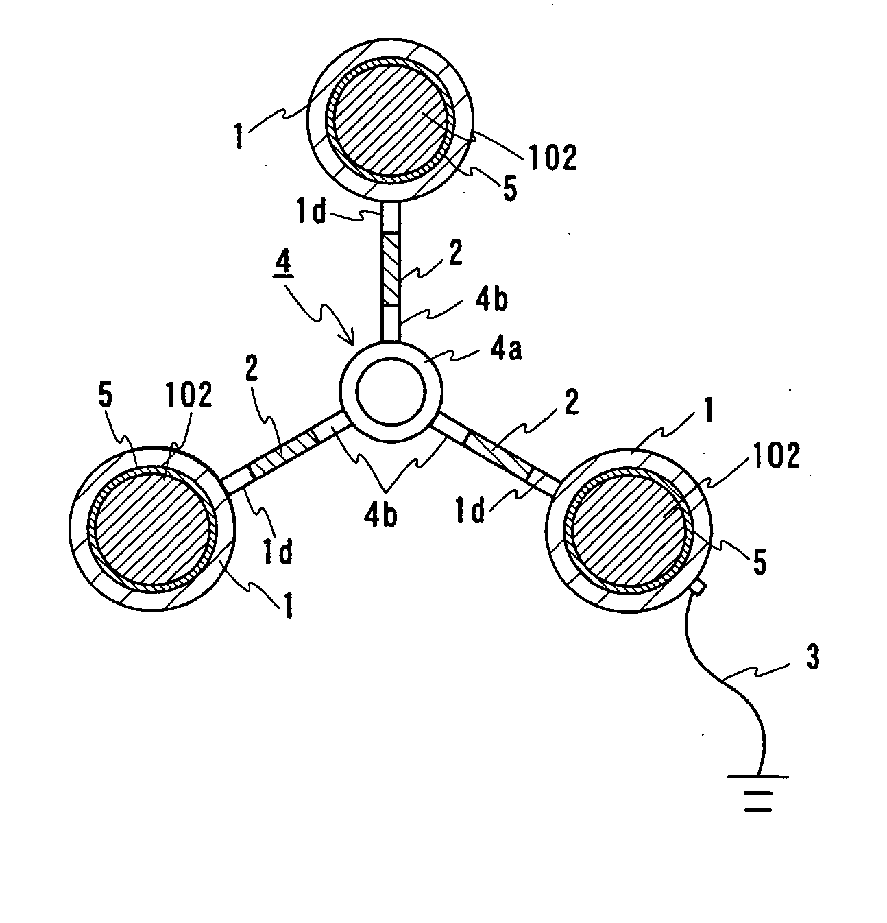 Terminal structure of superconducting cable and superconducting cable line therewith