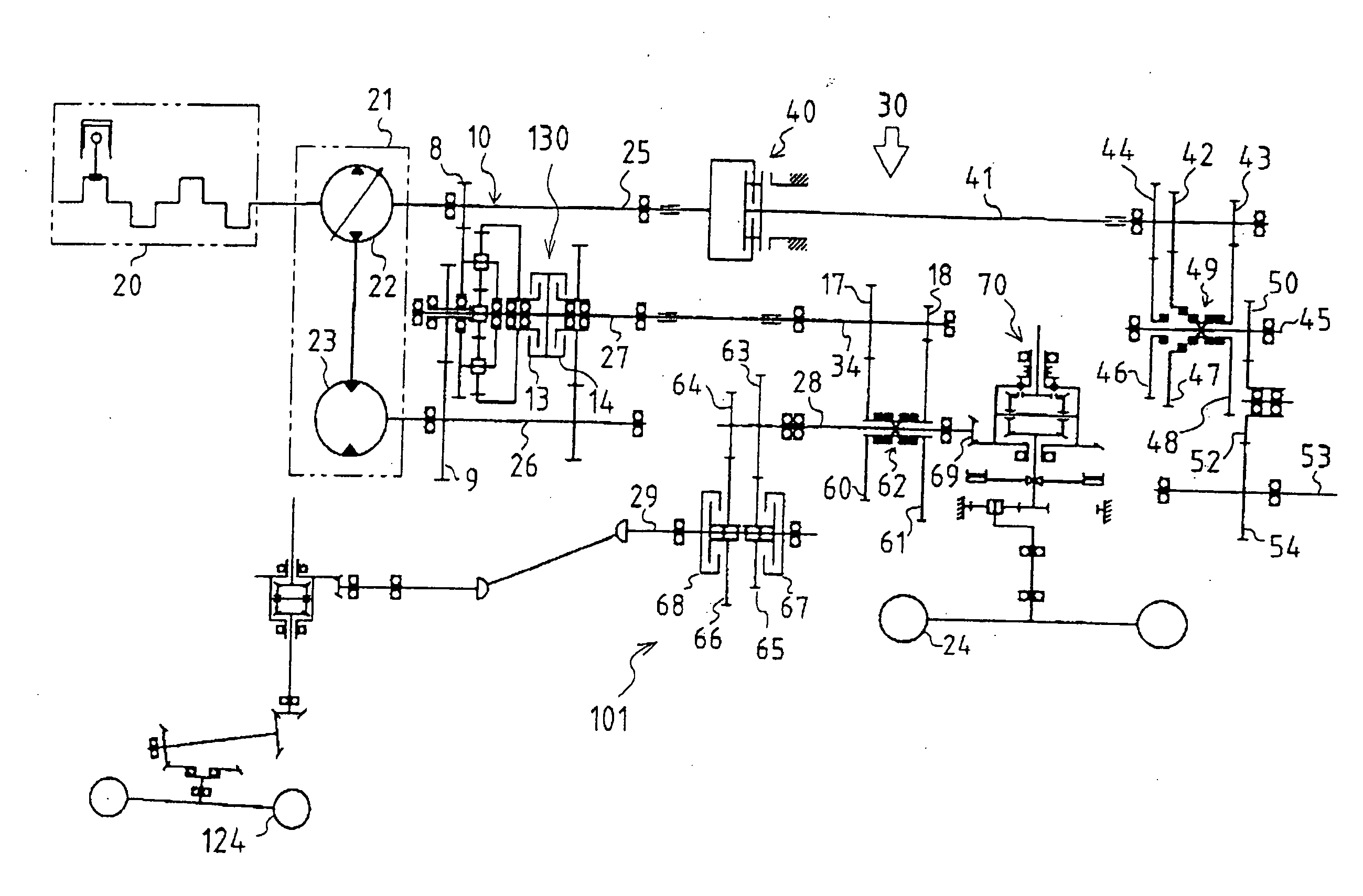 Hydraulic transmission vehicle