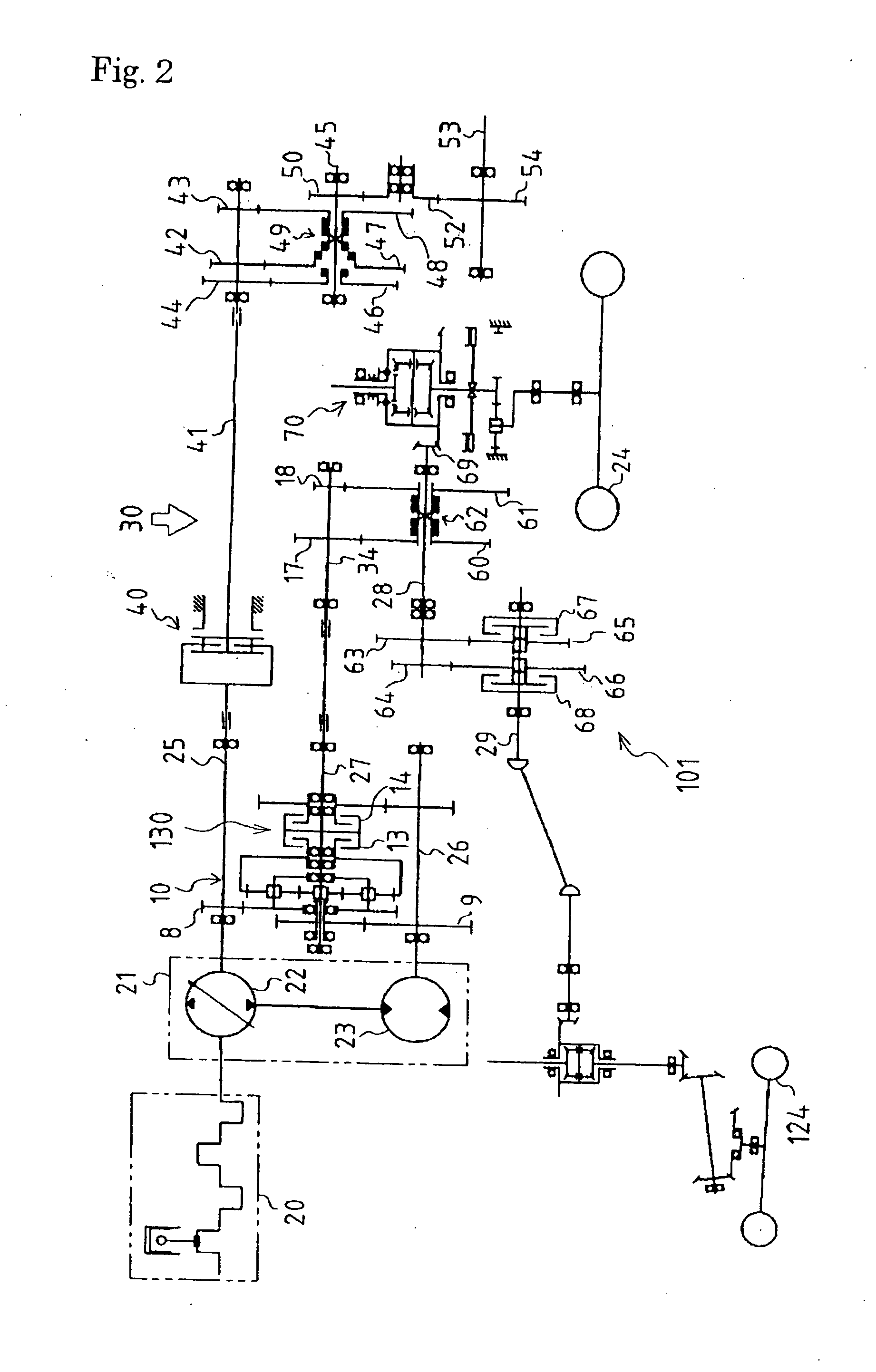 Hydraulic transmission vehicle