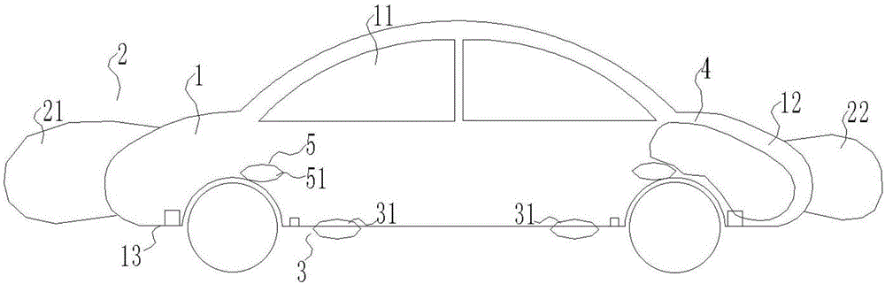 Buoyancy airbag system and car