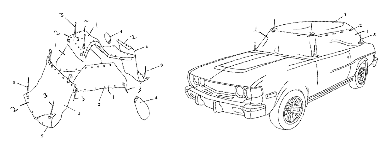 Vehicle covering structure