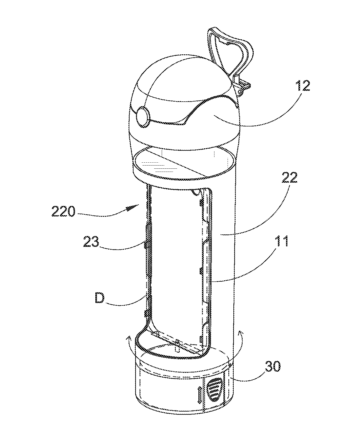 Beverage Bottle with Accessible Station for Portable Electronic Device