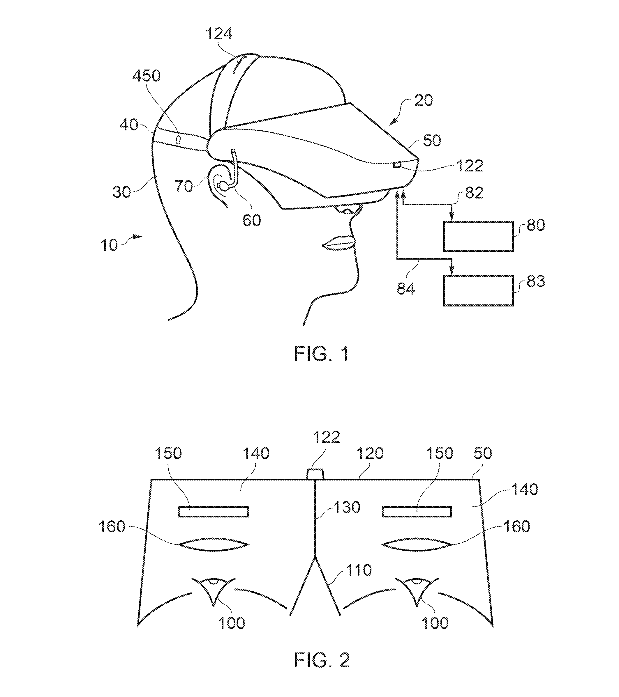 Electronic correction based on eye tracking