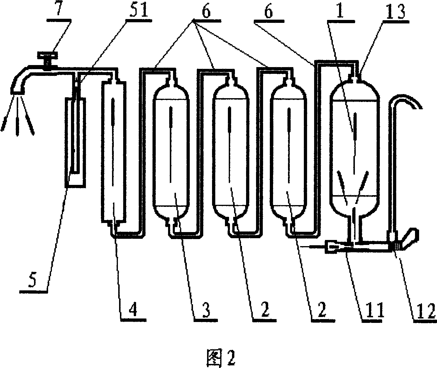 Method and device for preparing magnetization high-oxygen water from tap water