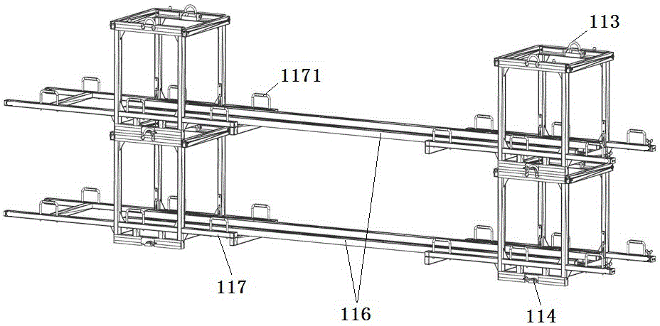 Frame type sling and combined stacking sling with same