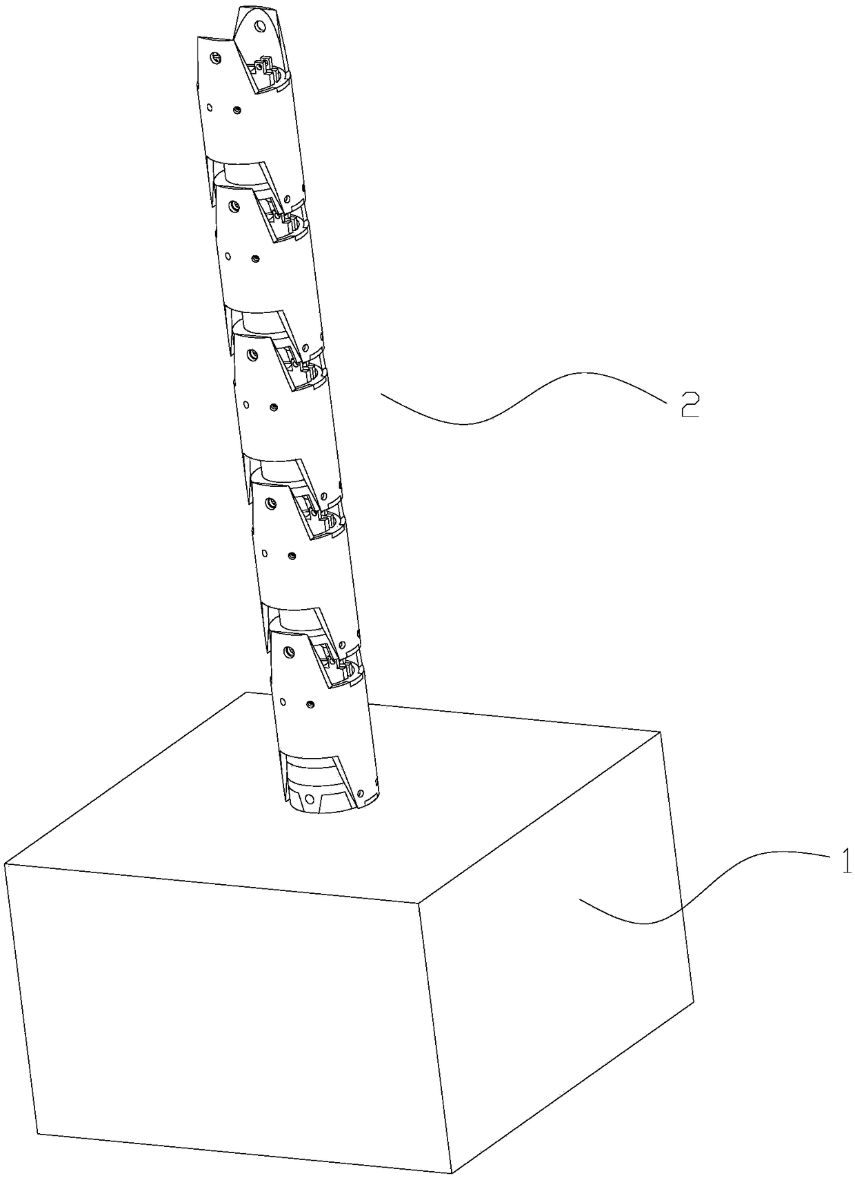 Threaded swing-type chain-like robot