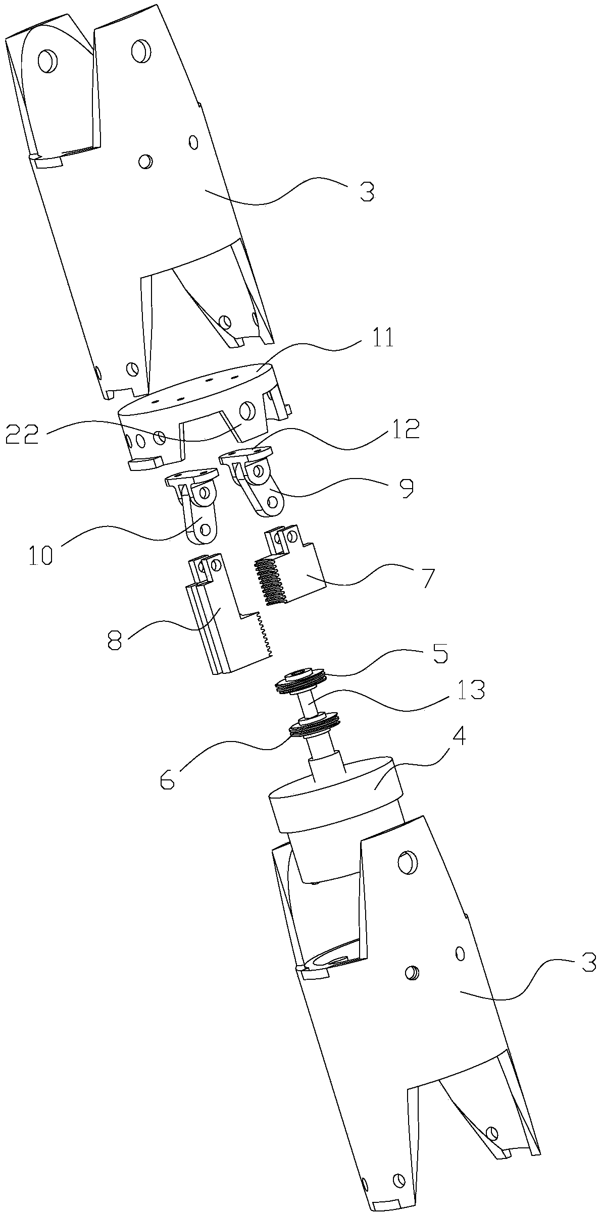 Threaded swing-type chain-like robot