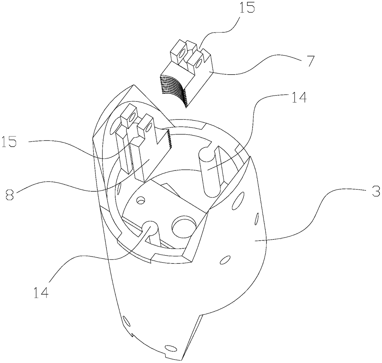 Threaded swing-type chain-like robot