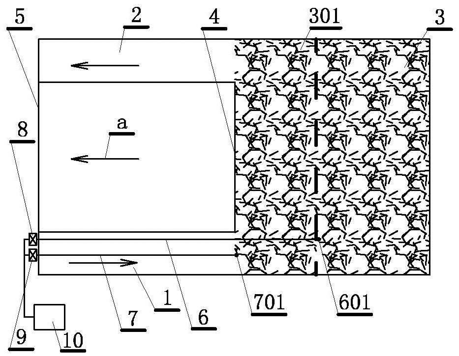 Pre-buried double-pipe stepping type goaf nitrogen injection method