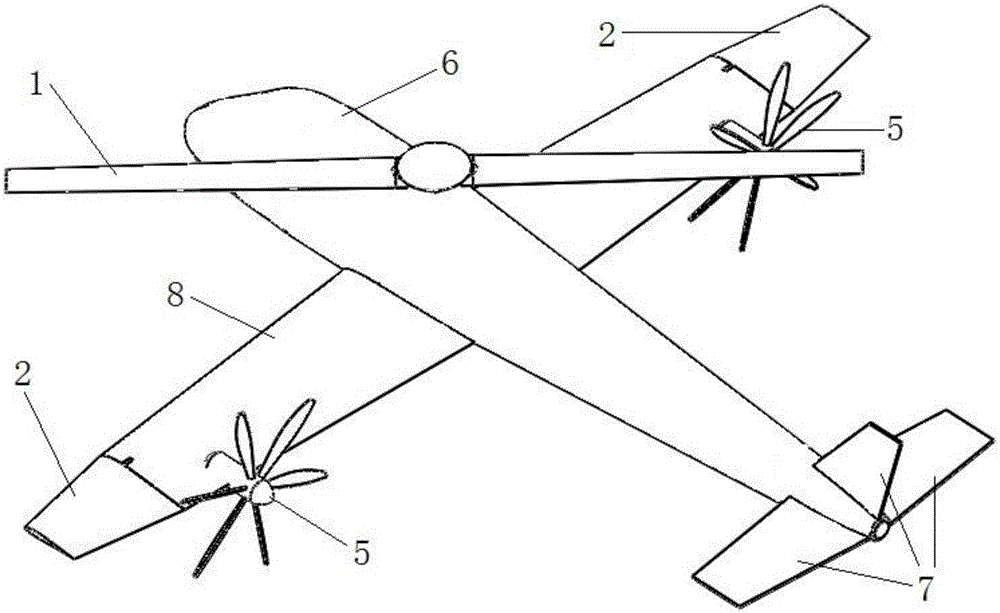 Combined type aircraft with rotor and wings capable of being linked