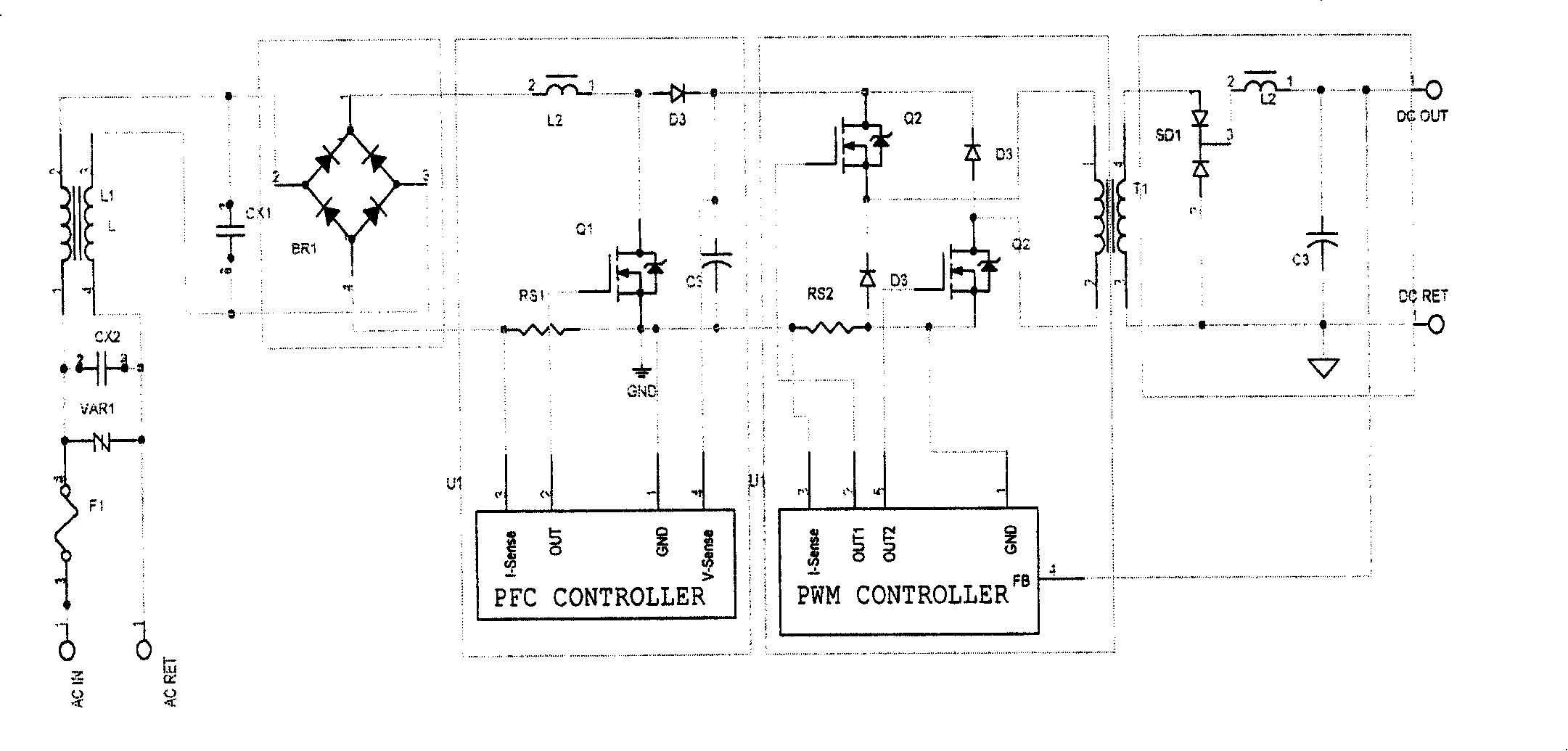 Integrated switch power and working method thereof