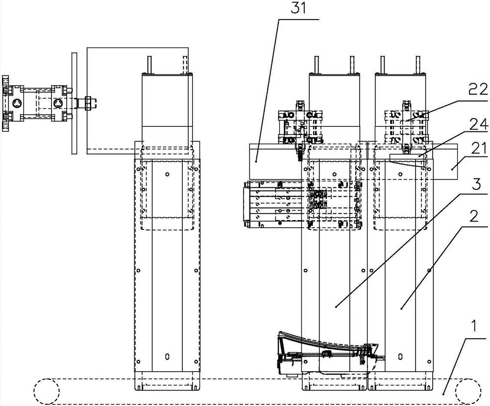 Auxiliary mounting device for automatic automobile instrument producing line