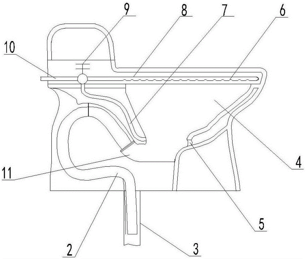 Water-saving squatting pan