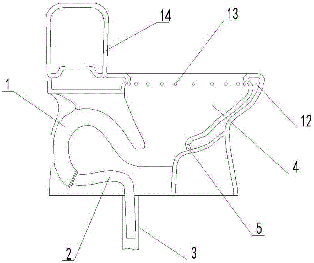 Water-saving squatting pan