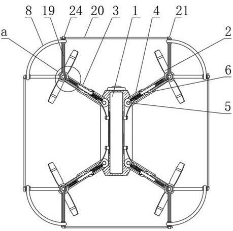 Foldable unmanned aerial vehicle with propeller protection mechanism