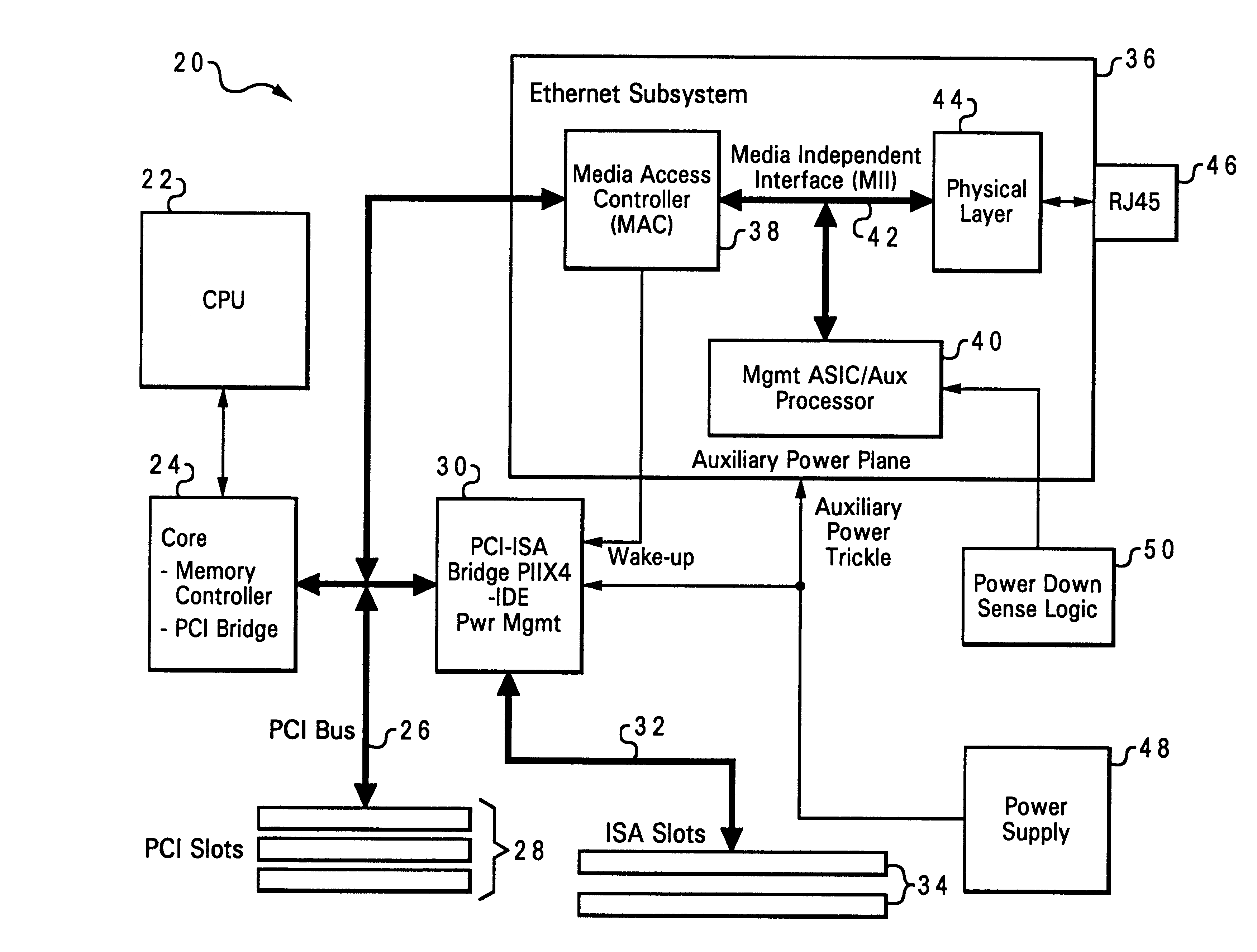 Alert mechanism for service interruption from power loss