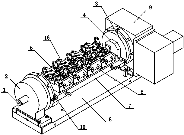 Machine and turntable clamp for four-axis processing center