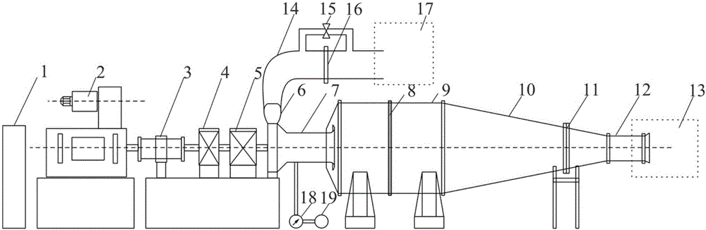 Rotary punching air compressor testing system