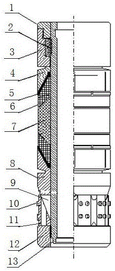 Bridge plug for fracturing of casing pipe