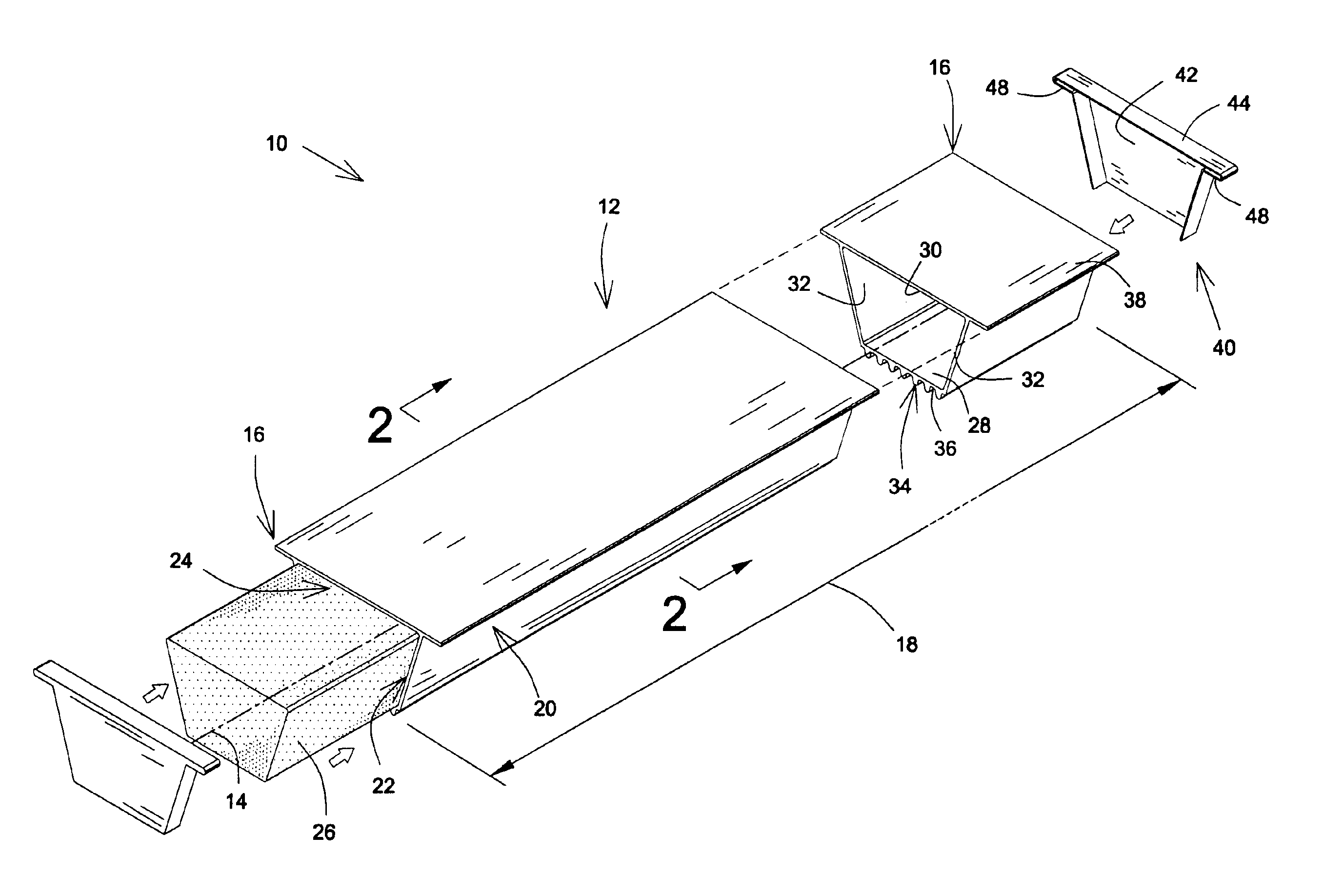 Pontoon with shell therefor