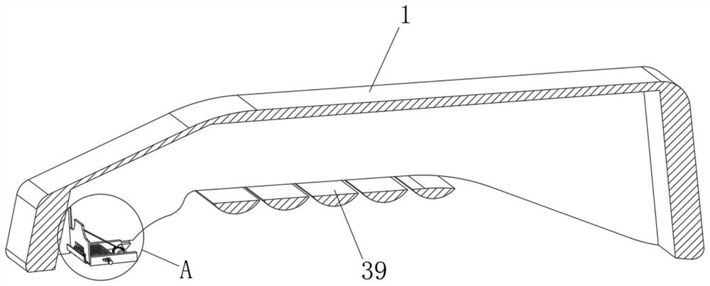 Skin anastomat with stable nail outlet mechanism