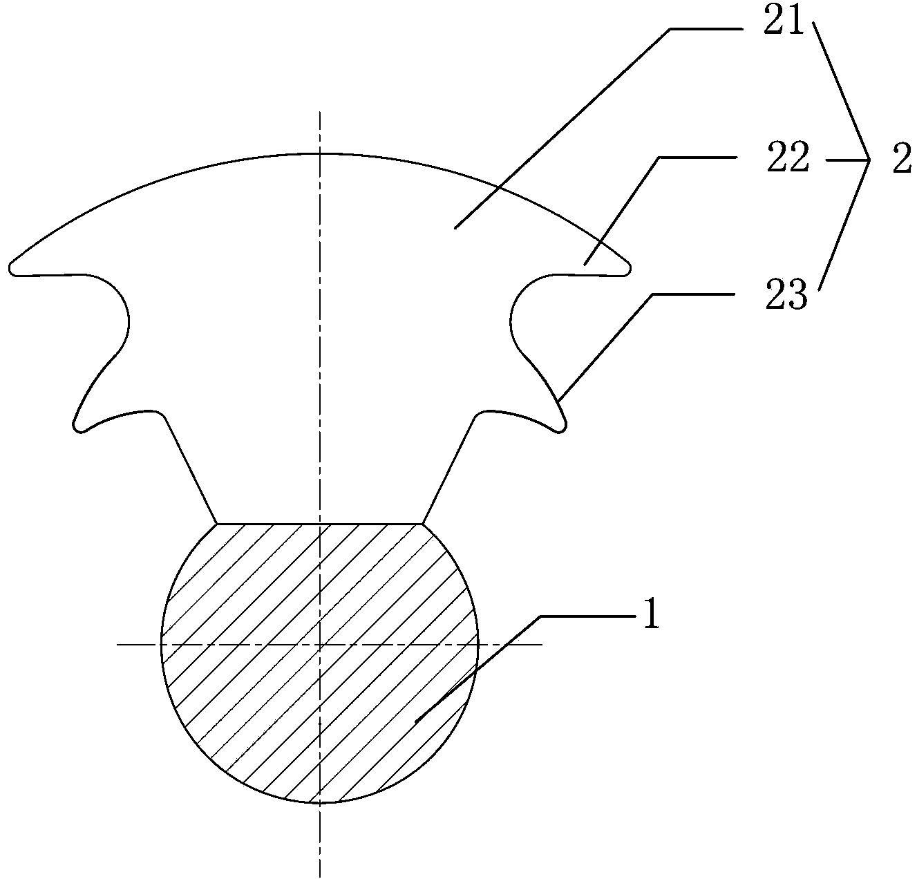 Crushing knife of crusher