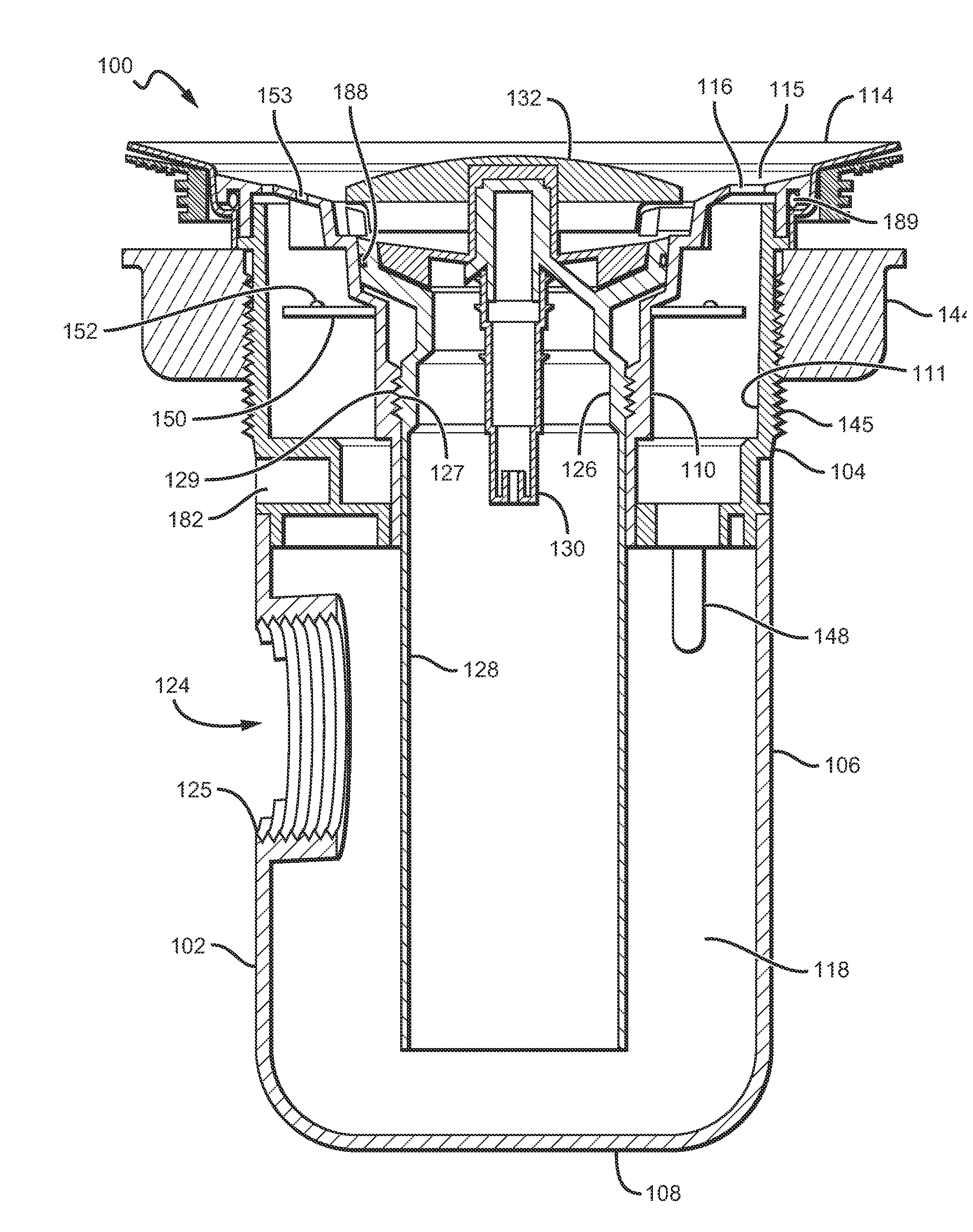 Drain Cartridge Having Removable Valved System