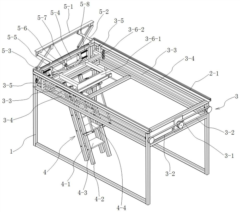 Cover plate folding and opening type mechanical attic device