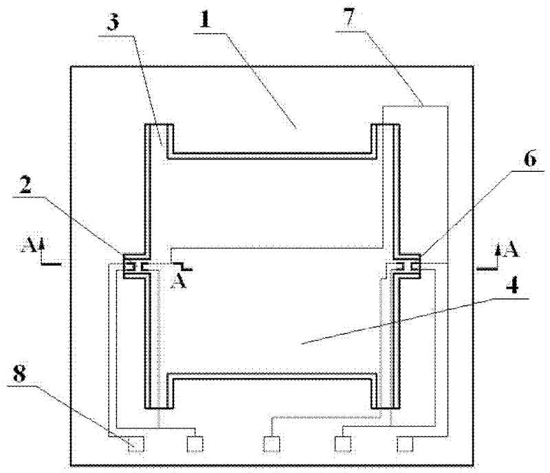 Acceleration sensor chip with compound multiple-beam structure and manufacturing method thereof