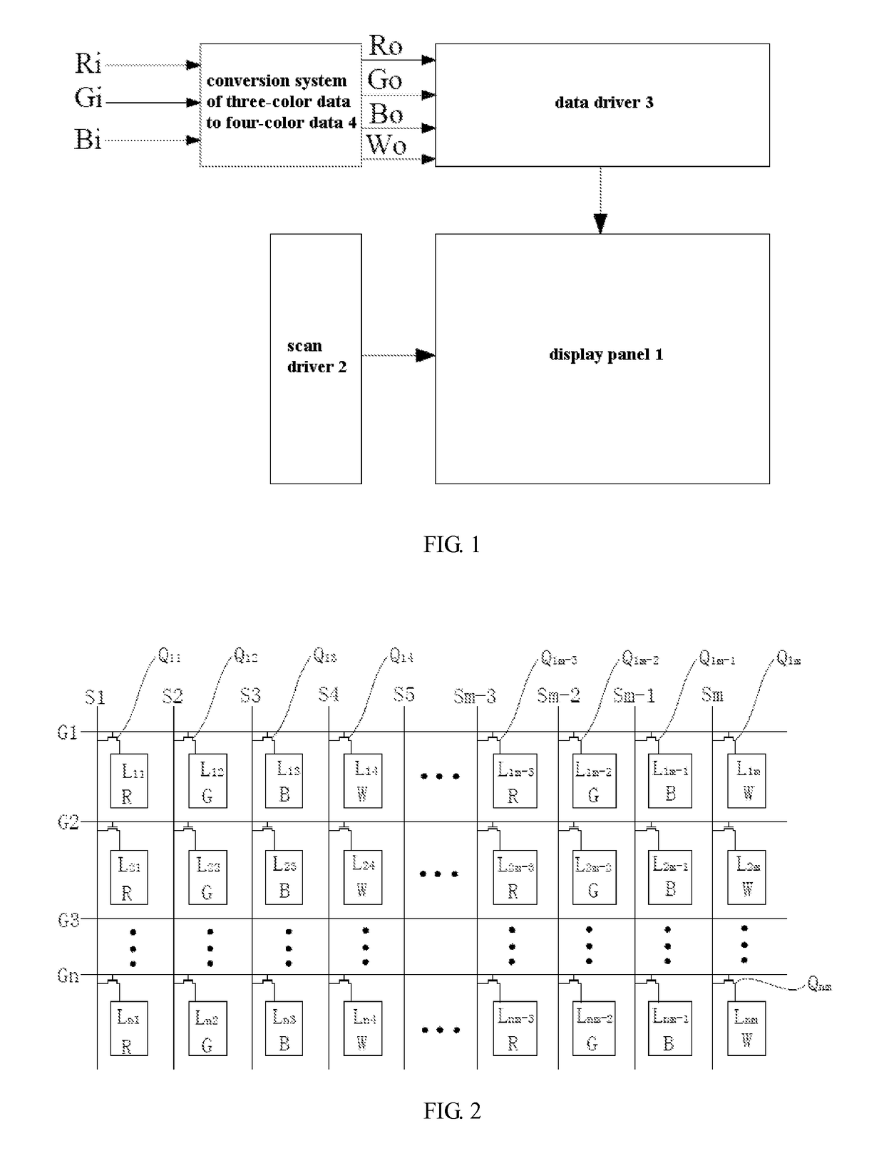 Conversion method and conversion system of three-color data to four-color data