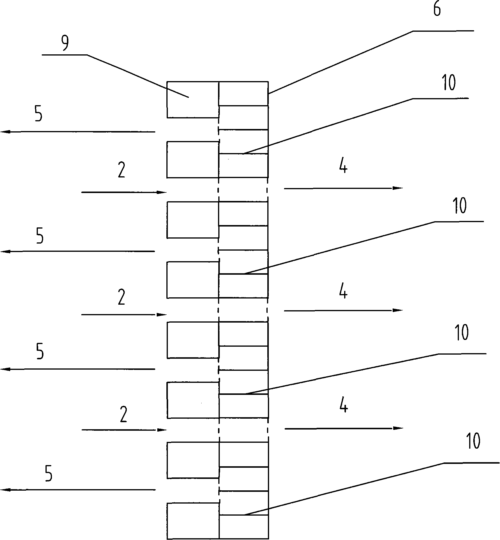 Rotary type pressure-variable adsorption gas separating method