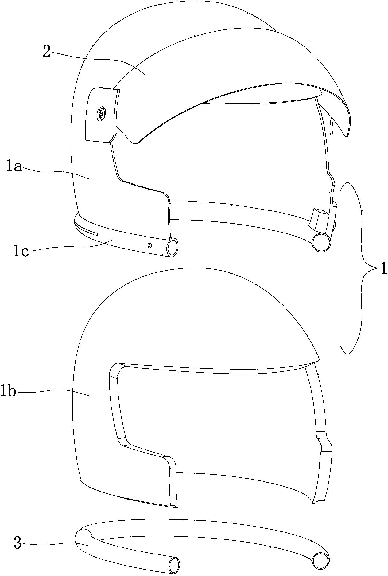 Motorcycle helmet strengthening structure